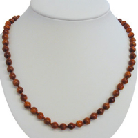 Goldfluss braun 8mm Kugelkette ca. 45cm lang