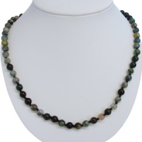 Moosachat 8mm Kugelkette ca. 50cm lang