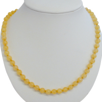 Orangencalcit 8mm Kugelkette ca. 50cm lang