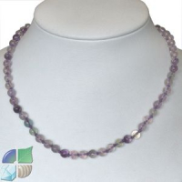 Regenbogenfluorit 8mm Kugelkette facettiert ca. 45cm lang