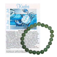 Aventurin grün 8mm Sternzeichen Kugelarmband Krebs
