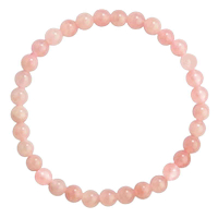 Rosenquarz 6mm Sternzeichen Kugelarmband Stier
