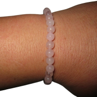 Rosenquarz 6mm Sternzeichen Kugelarmband Stier