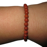 Roter Jaspis 6mm Sternzeichen Kugelarmband Widder