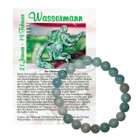 Amazonit 8mm Sternzeichen Kugelarmband Wassermann