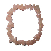 Rosenquarz Monatsstein Splitter Armband Stier