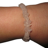 Rosenquarz Monatsstein Splitter Armband Stier