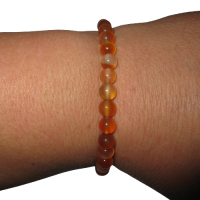 Carneol 6mm Kugelarmband Edelsteinarmband