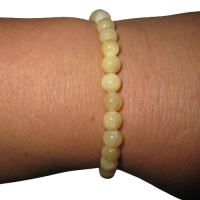 Jade gelb 6mm Kugelarmband Edelsteinarmband