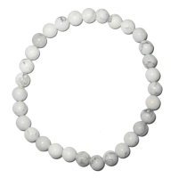 Magnesit 6mm Kugelarmband elastisches Edelsteinarmband