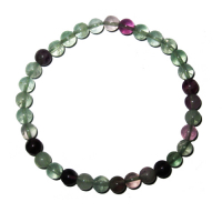 Regenbogenfluorit 6mm Kugelarmband Edelsteinarmband