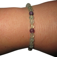 Regenbogenfluorit 6mm Kugelarmband Edelsteinarmband