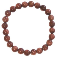 Goldfluss braun 8mm Kugelarmband Edelsteinarmband