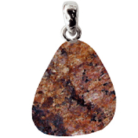 Bronzit Anhänger ca. 2-3cm mit Silberöse