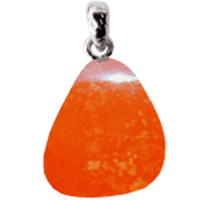 Carneol orange Anhänger ca. 2-3cm mit Silberöse