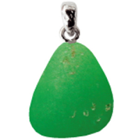 Chrysopras Anhänger ca. 1-2cm mit Silberöse