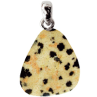 Dalmatinerjaspis ca. 3cm mit Silberöse