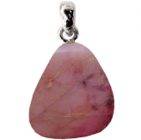 Erdbeerquarz Anhänger ca. 2-3cm mit Silberöse