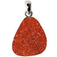 Goldfluss braun Anhänger ca. 2-3cm mit Silberöse