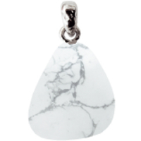 Howlith / Magnesit Anhänger ca. 2-3cm mit Silberöse