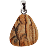 Landschaftsjaspis Anhänger ca. 2-3cm mit Silberöse