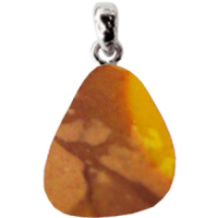 Mookait Anhänger ca. 2-3cm mit Silberöse