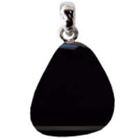 Onyx Anhänger ca. 2-3cm mit Silberöse