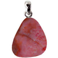 Rhodonit Anhänger ca. 2-3cm mit Silberöse