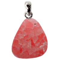 Rhodochrosit Anhänger ca. 2 cm mit Silberöse