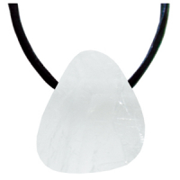 Doppelspat Island weiß Schmeichelstein gebohrt ca. 2-4cm