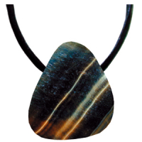 Falkenauge Schmeichelstein gebohrt ca. 2-4cm