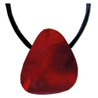 Hessonit Anhänger gebohrt ca. 2-3cm mit Band & Zertifikat