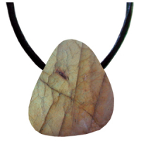 Labradorit Schmeichelstein gebohrt ca. 2-4cm