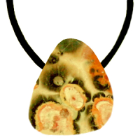 Leopardenjaspis Schmeichelstein gebohrt ca. 2-4cm