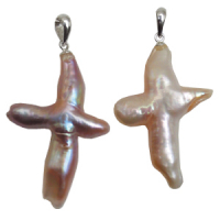 Perlen Kreuz naturgewachsen