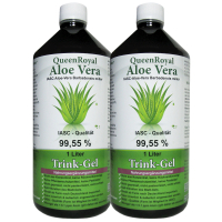 QueenRoyal Aloe Vera Trink Gel 99.55 % pur 2 Liter Sparpack