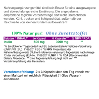 Inulin aus der Zichorie-Wurzel 180 Pulver Kapseln