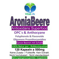 Aroniabeere OPC + Antioxidantien + Vitamine C+E+K 120 Kapseln