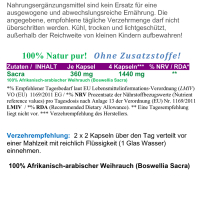 Weihrauch Boswellia Sacra GOLD 180 Kapseln