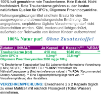 Traubenkern OPC 180 Pulver Kapseln NATUR pur OHNE Zusatzstoffe
