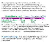 Kurkuma & Schwarzer Pfeffer 180 Pulver Kapseln