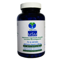 MSM Natürlicher organischer Schwefel Fit & Mobil 180 Pulver Kapseln