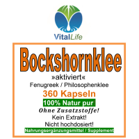 Bockshornklee Fenugreek aktiviert ganze Samen 360 Kapseln Ohne Zusatzstoffe Natur Pur