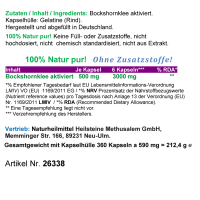 Bockshornklee Fenugreek aktiviert ganze Samen 360 Kapseln Ohne Zusatzstoffe Natur Pur
