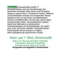 Schwedenkräuter 11 Kräuter & Bitterstoffe 180 Pulver Kapseln