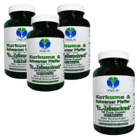 Kurkuma & Schwarzer Pfeffer 720 Pulver Kapseln