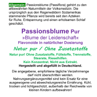 PASSIONSBLUME Passiflora Passion Flower 120 Kapseln - zur HERZENSRUHE finden - In der Ruhe liegt die Kraft [Einschlafen & Durchschlafen] + [Beruhigung & Entspannung] NATUR pur - OHNE ZUSATZSTOFFE!