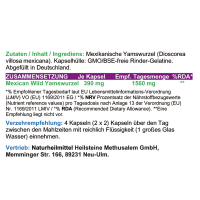 Mexican Wild Yam Yamswurzel 360 Pulver Kapseln