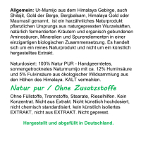 Mumijo Shilajit 120 Kapseln Maumasil Resin - GOLD des HIMALAYA - 100% NATUR pur. OHNE Zusatzstoffe!