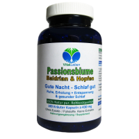 Passionsblume, Baldrian & Hopfen, Gute Nacht, 180 Pulver Kapseln